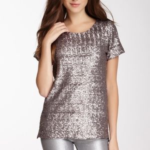 Velvet – Vonnie Stretch Sequin Tee – M